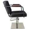 FOTEL ENZO 01 CZARNY/KWADRAT SREBRNY (48H)